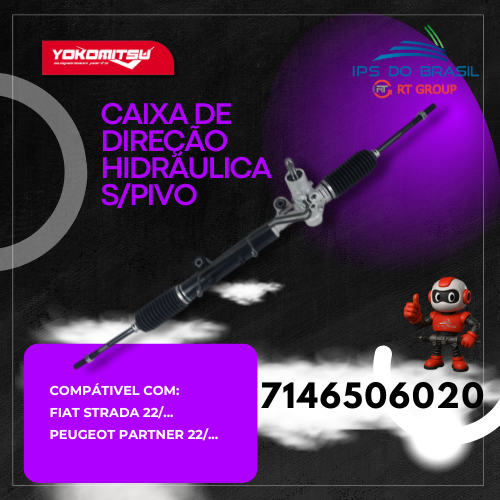 CAIXA DE DIREÇÃO HIDRAULICA FIAT STRADA 2022 EM DIANTE, PEUGEOT PARTNER 2022 EM DIANTE