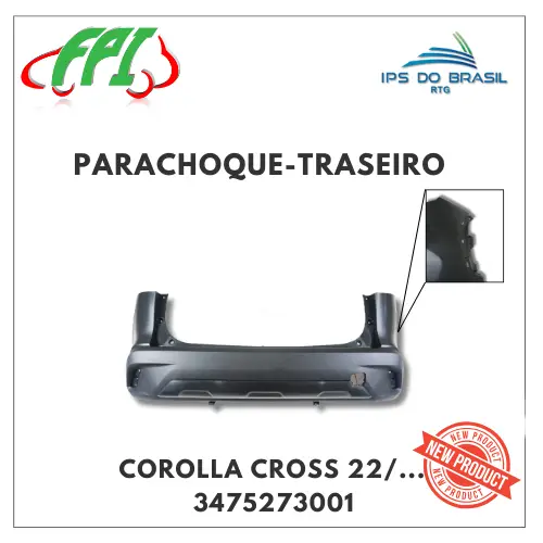 Parachoque traseiro Corolla Cross 22/...