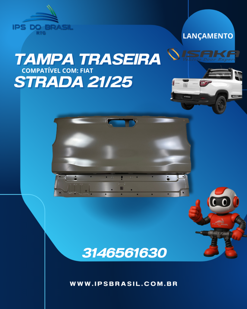 TAMPA TRASEIRA FIAT STRADA 2021 A 2025