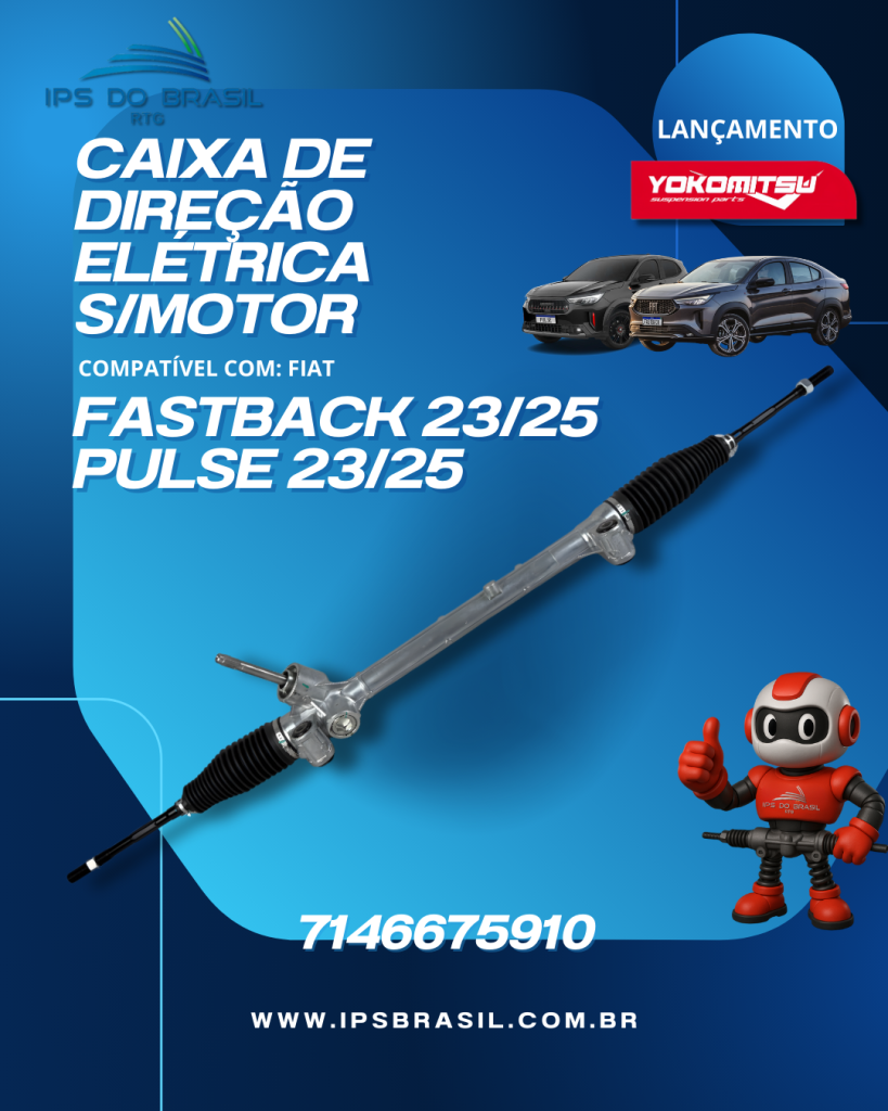 CAIXA DE DIREÇÃO FIAT PULSE / FASTBACK 2023 EM DIANTE YOKOMITSU