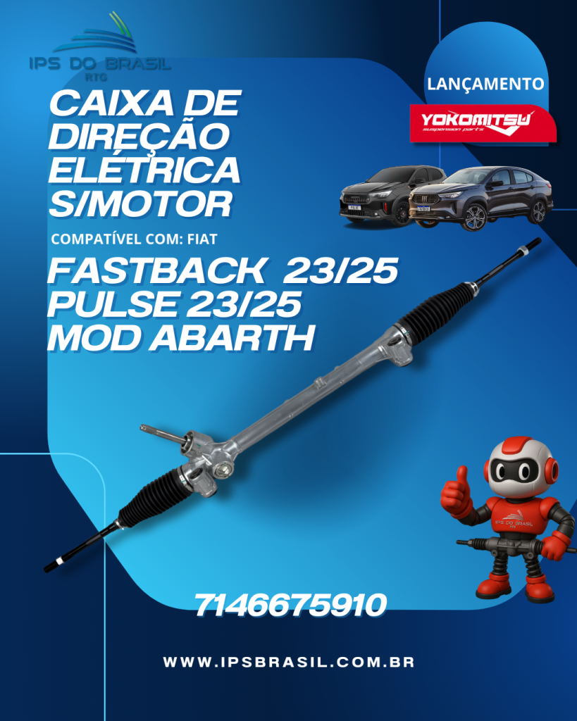 CAIXA DE DIREÇÃO FIAT PULSE / FASTBACK 2023 EM DIANTE YOKOMITSU