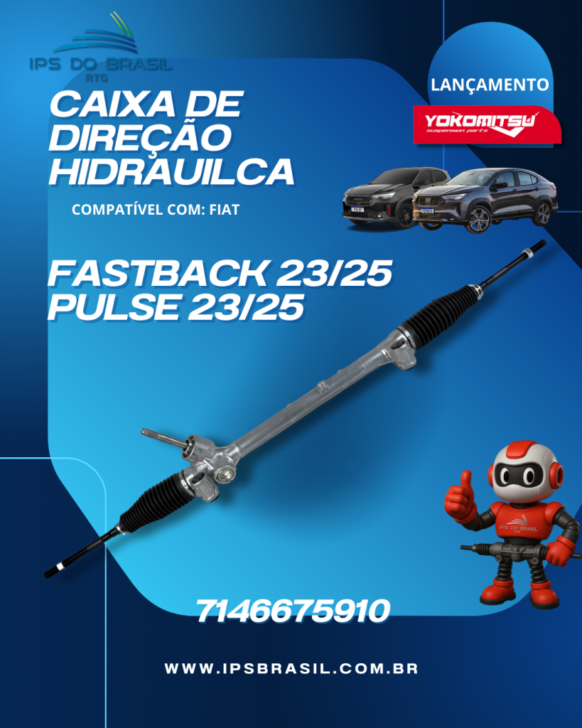CAIXA DE DIREÇÃO FIAT PULSE / FASTBACK 2023 EM DIANTE YOKOMITSU