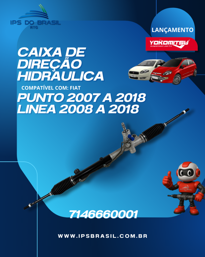 CAIXA DE DIREÇÃO FIAT PUNTO / LINEA 2007 EM DIANTE - YOKOMITSU