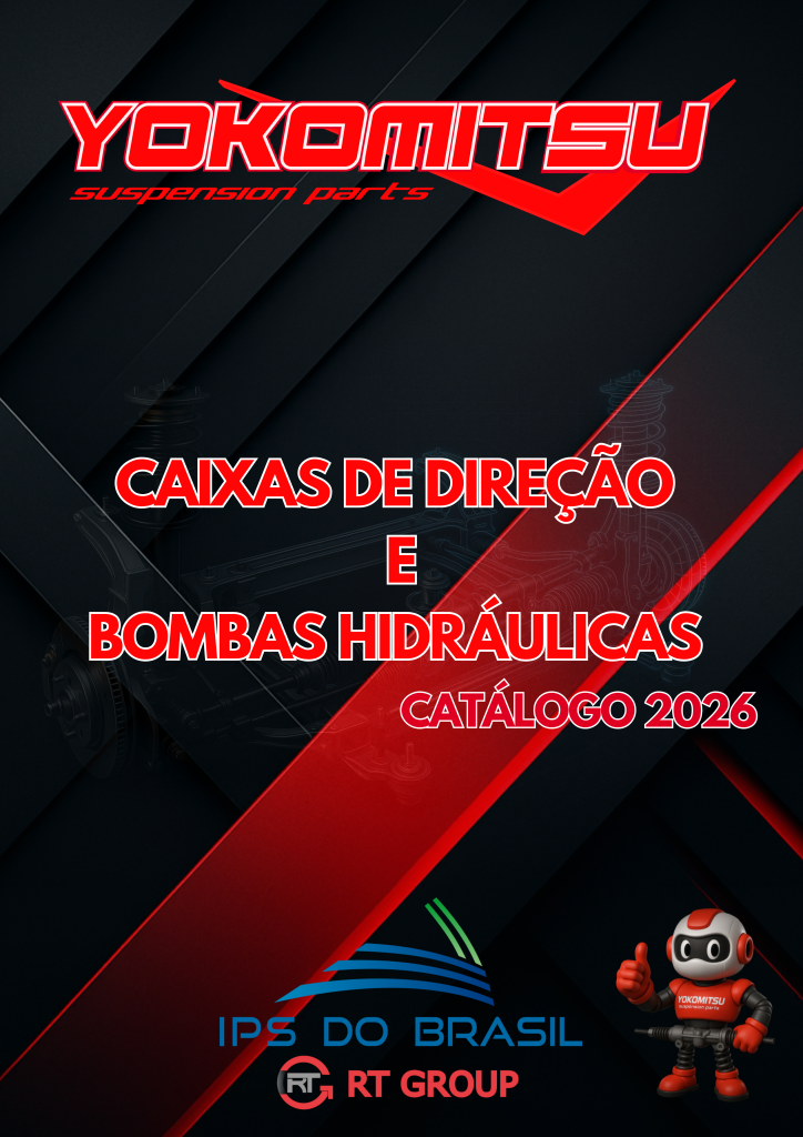 capa catalogo de caixas de direção e bombas hidraulicas Yokomitsu