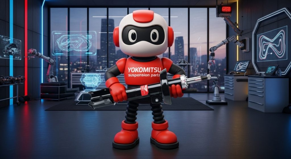 Yoko segurando um amortecedor yokomitsu